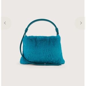 Simon Miller Vibrant Blue Faux Fur Shoulder Bag
